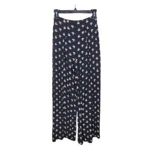 Billabong Women's SIZE S Boho Dark Floral Flyaway Pant With Elastic Waistband